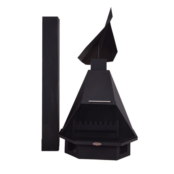 freestanding pyramid fireplace